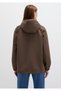 Hooded Brown Jacket Loose Fit / Relaxed Fit 1110014-82046 - 4