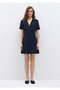 Polo Neck Navy Blue Dress 1310628 -82318 - 4