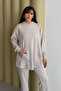 Oversized Hooded Kangaroo Pocket Modal Hijab Suit 1192 - Form Series - 6
