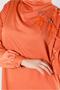SATIN TUNIC WITH FLOWER ACCESSORY 43515 - 4
