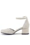 Merida Gold Silvery Thick Heeled Pearl Detailed Girls' Heeled Shoes - 4
