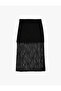 A-Line Lace Midi Skirt with Tie-Up Detail - 4