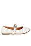 Women's Charms Embellished Flat Mary Janes In White - 2
