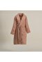 Alessa Women's Pique Bathrobe 100% Organic Cotton Jacquard Terra