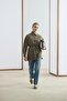 Oversized Shirt with Pockets and Piping Belt Khaki