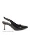 Wide Fit Black Patent Leather Stiletto Heel U Women's Evening Dress Shoes 653122 Z - 2