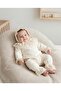 Newborn girl collar lace natural romper set