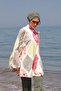 Rope Tied 4-Piece Khaki Tile Patterned Fully Covered Hijab Swimsuit 1948 - 3