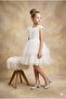 Sedef White Girls' Heeled Evening Dress Shoes - 3