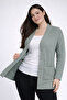 Women's Basket Knit Tunic Cardigan with Pockets - 2