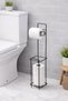 Hgy Home Black Toilet Paper Holder and Paper Towel Holder Organizer - 3