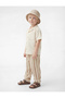 Striped Ecru Baby Boy Sweatpants 6Smb40004Tk - 2