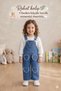 Girl's Denim Salopet Set with Heart Appliqué (Blouse Included) - 4