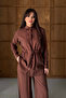 Women's Shirt Collar Lace-Up Comfortable Cut Minimal Tansel Suit 1197 – Form Series - 6