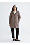 Brown Hooded Women's Raincoat (S6) - 2