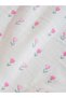 Ecru Floral Patterned Baby Girl Muslin Blanket 90X100 cm (S6) - 3