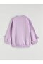 Girl's Zippered Sweatshirt with Bow Detail (S6) - 4