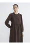 Balloon Sleeve Muslin Long Dress (S6) - 3