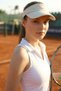 Unisex Beige Tenisci Visor Hat with Uv Protection - 7