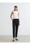 Black Women's Trousers with Elastic Waist (S6)