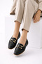 Women's Double Eye Buckle Detailed Ballerina Flats Lightweight Comfortable Sole Daily Shoes Ballerina Flats - 6