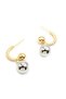 Ball hoop earrings - silver