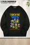 Unisex Toy Story 90's Printed Oversized Crew Neck Sweatshirt