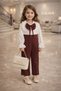 Girl's Sister Combination Holiday Set Bowknot Blouse Pants Set Stylish Children's Combination 2-Piece Set - 5