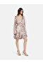 Belted chiffon mini dress - 4
