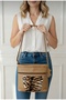 Genuine Leather Handmade Milky Brown Women's Shoulder Bag with Compartments and Pockets - 7