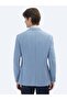 Blue Patterned Modern Fit Jacket - 6