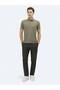 Khaki Plain Polo Neck T-Shirt - 2