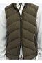 Khaki Regular Fit Stand Collar Casual Woven Sports Vest - 6