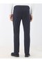 Navy Blue Woven Slim Fit Casual Cotton Blend Trousers - 5