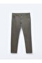 Light Brown Woven Slim Fit Casual Cotton Blended Trousers - 6