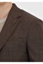 معطف بني منقوش من الصوف بنسبة 100% من Zeroweight Slim Fit - 4