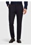 Navy Blue Straight Knitted Jogging Fit Casual Trousers - 2