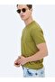 Olive Green Crew Neck Reverse Knit Sweater - 5