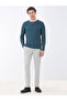 Petrol Crew Neck Jacquard Knitwear Sweater - 2