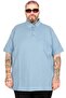 Mode XL Oversize Men's T-shirt Polo Neck Embroidered Classic Pique 20553 Blue