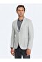 Gray Plain Modern Fit Jacket - 2