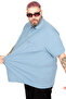 Mode XL Oversize Men's T-shirt Polo Neck Embroidered Classic Pique 20553 Blue - 4