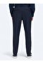Navy Blue Woven Jogging Fit Casual Cotton Blend Trousers - 5