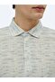 Stone Printed Polo Neck Cotton Blended T-Shirt - 4