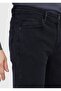 Anthracite Straight Slim Fit Denim Cotton Blended Trousers - 3