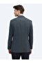 Indigo Patterned Modern Fit Jacket - 5
