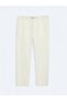 Beige Striped Woven Jogging Fit Casual Linen Blend Trousers - 6