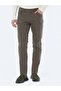 Light Brown Woven Slim Fit Casual Cotton Blended Trousers - 2