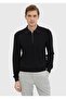 Black Polo Neck Jacquard Knitwear Sweater