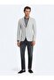 Gray Plain Modern Fit Jacket - 3
